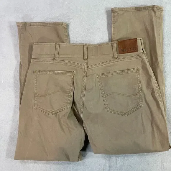 Lee Extreme Motion Pants Mens Size 34x30 Straight Fit Tapered Leg Tan Stretch - Picture 14 of 15